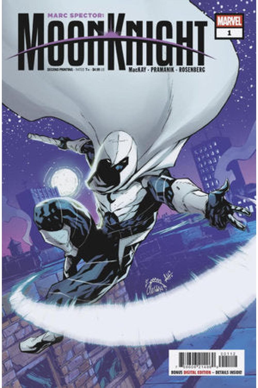 MARC SPECTOR: MOON KNIGHT #1 RYAN STEGMAN 2ND PRINTING VARIANT comic cover