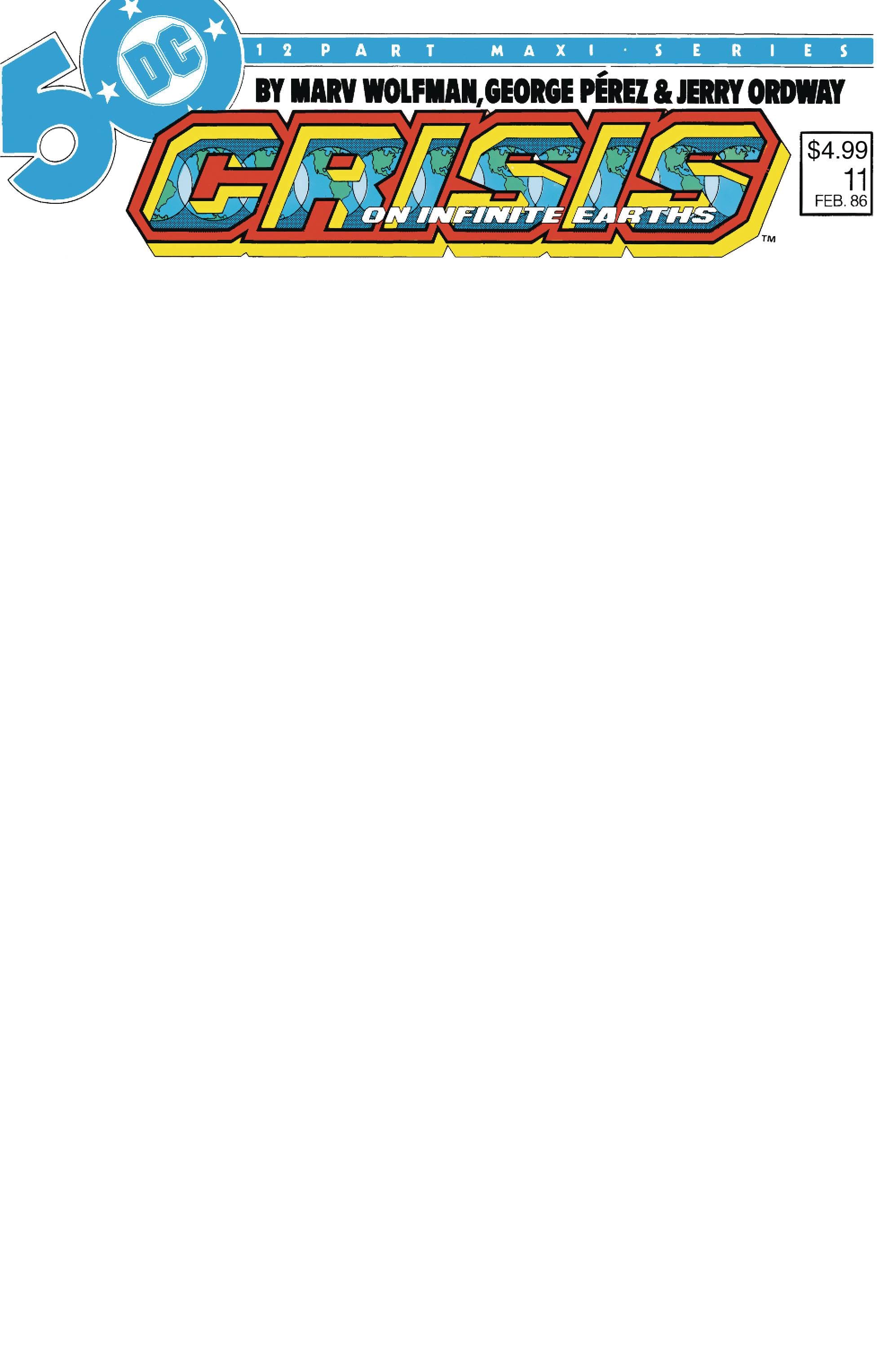 CRISIS ON INFINITE EARTHS #11 FACSIMILE EDITION #1 (Blacked Cover)