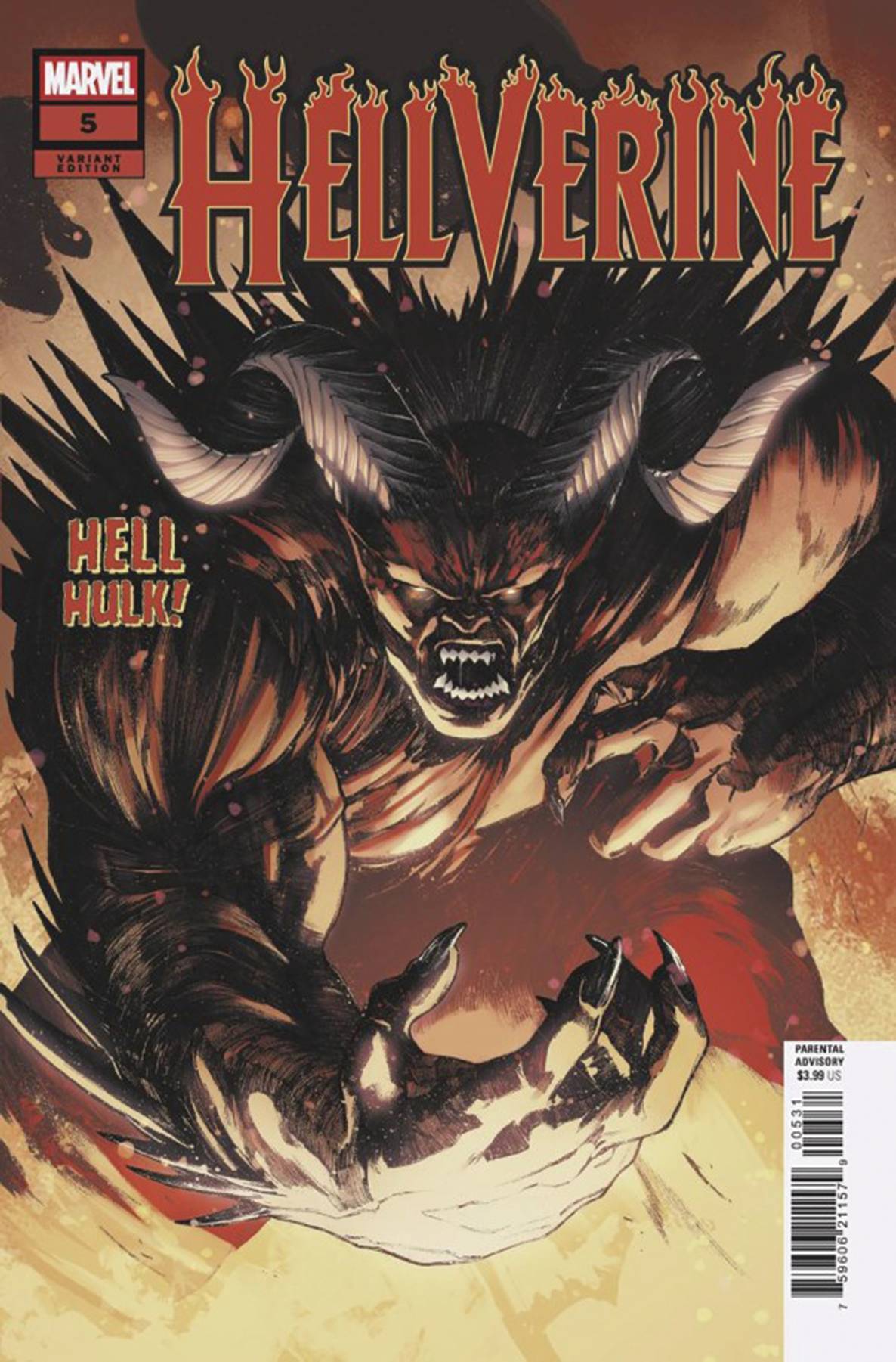 HELLVERINE #5 ALESSANDRO CAPPUCCIO PRAGARO HULK VARIANTAS