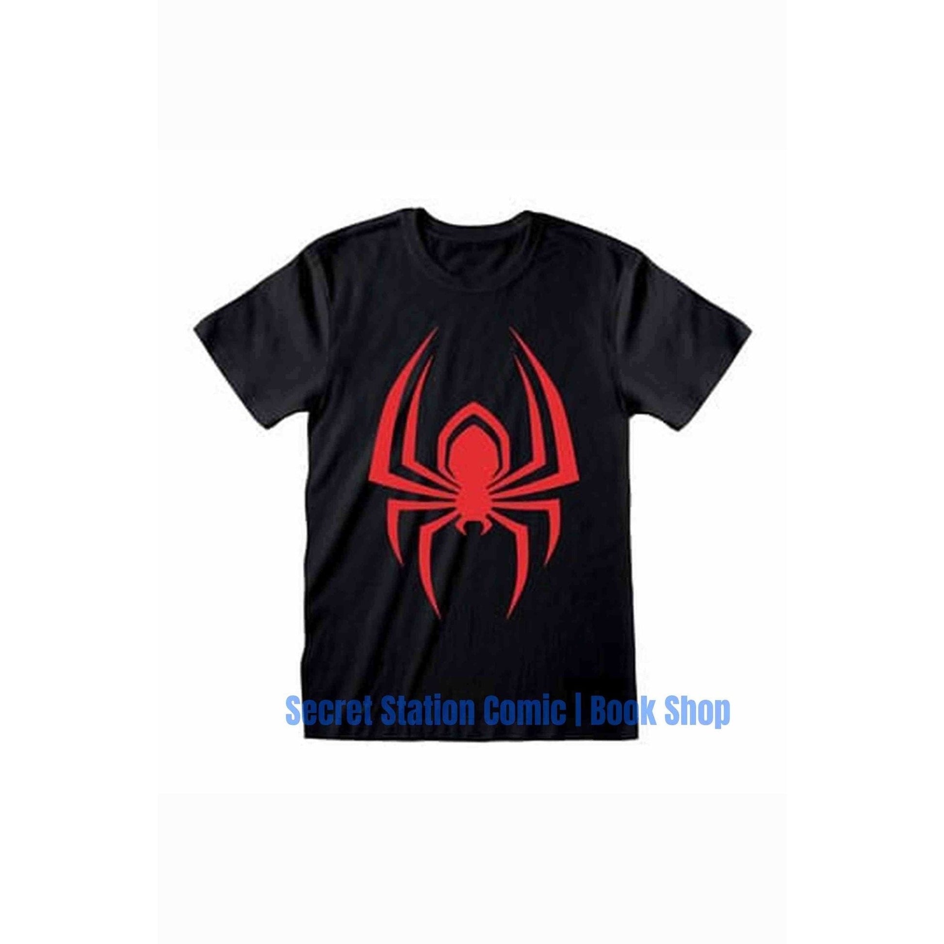 Marvel T-Shirt Miles Morales Hanging Spider - SIZE M - Secret Station Comic | Book Shop